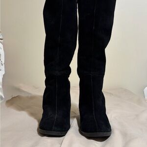 FRANCO SARTO Black Suede Women's Boots Size 9